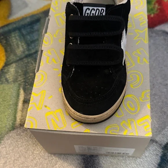 Golden Goose Black and White Kids Sneakers